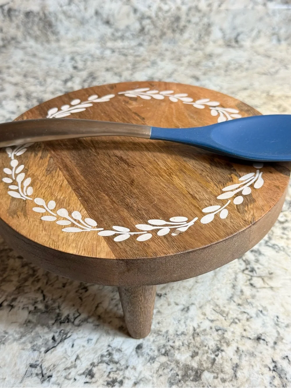 Blue Silicone Spoon with Stainless Handle